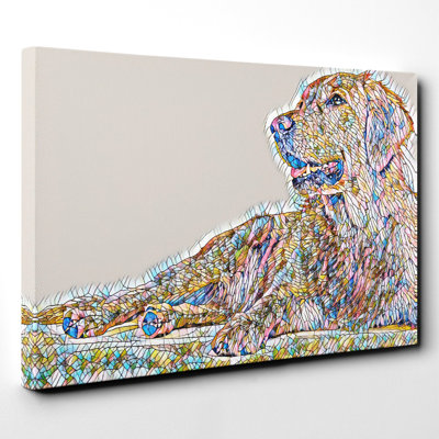 Golden Retriever Dog 2 - Wrapped Canvas