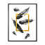 Cadre doré et plumes - Impression sur toile-59760803-59760809