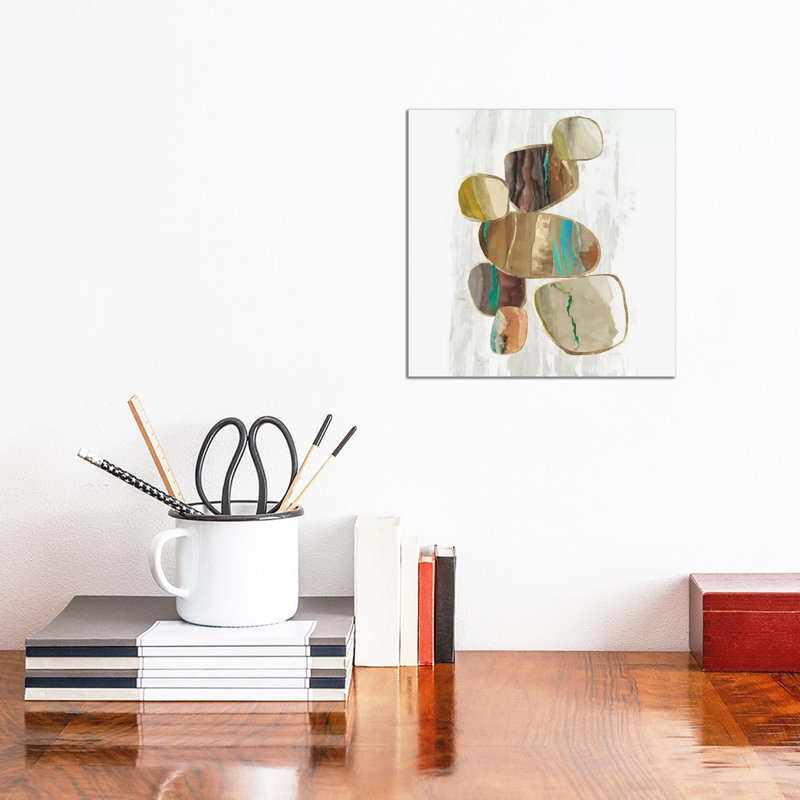 Glided Stones II by Tom Reeves - Gallery-Wrapped Canvas Giclée on Canvas, 30.48 cm H x 30.48 cm W, Canvas