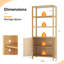 Oak 2-Door 6-Shelf Display Cabinet-1500462058