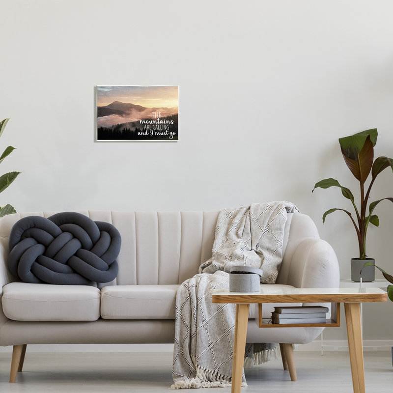 Bb-584-Wood Mountains Are Calling Landscape On MDF Print, H 10 po x l 15 po x P 0,5 po