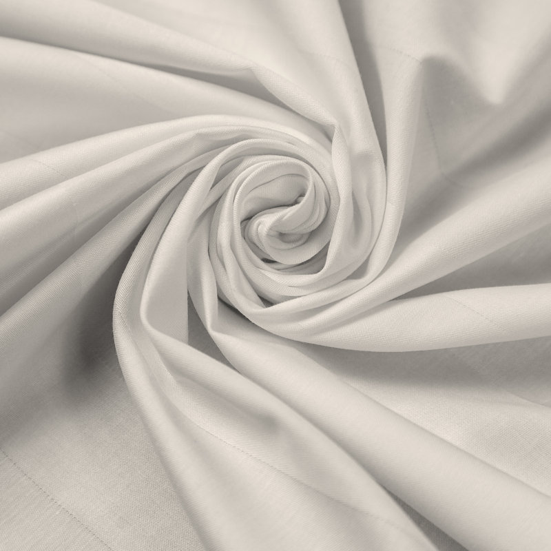 Hejran 300TC 100% Organic Cotton Percale Fitted Sheet, Single (3'), Ivory