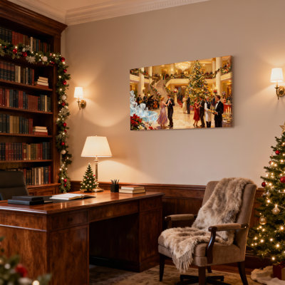 Ensemble de 3 impressions sur toile de Noël