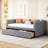 Krishana Twin Size Upholstered Daybed with Ergonomic Design Backrest and 2 Drawers-784913921