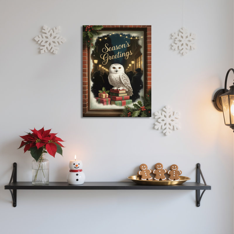 Toile, art mural hibou sur toile, H 18 po x l 12 po