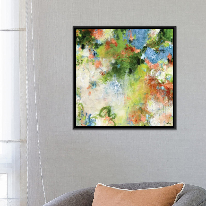 « espoir eternal », impression sur toile, H 18 po x l 18 po x P 1,5 po, Toile avec cadre noir, Pas de tapis