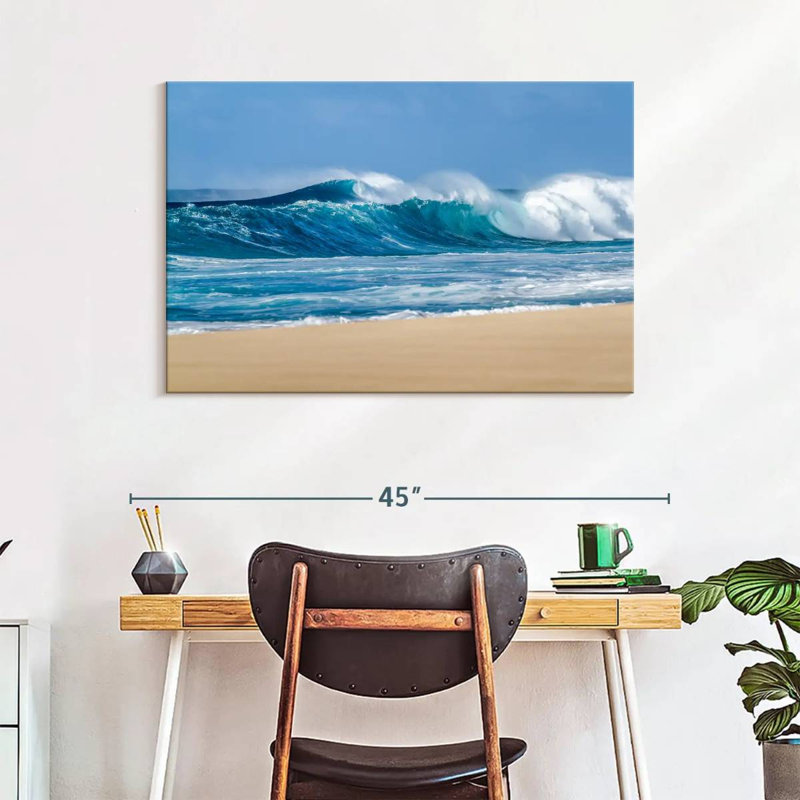 Senne Breaking Sea Waves, 26" H x 39" W