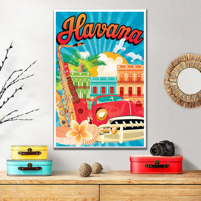 " Havana Tourism Vintage Poster Canvas Print "