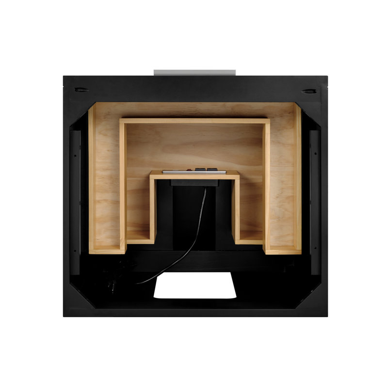 Diamond 24'' W Single Vanity, White Quartz, Charcoal Black, Brushed Nickel