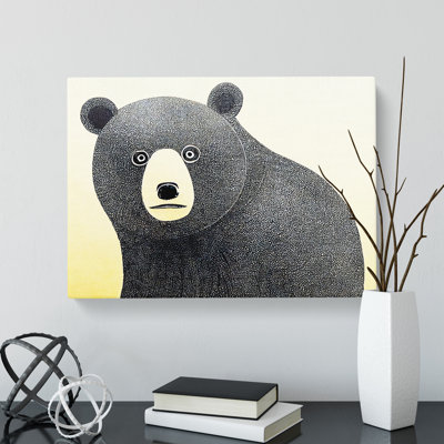 Pleasing Bear Abstract - Wrapped Canvas