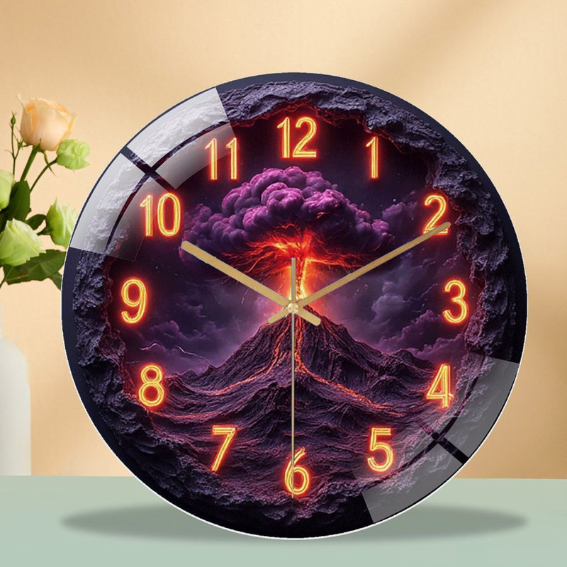 Horloge murale en verre 12 po