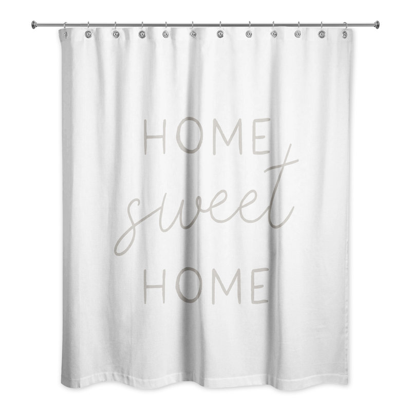 Rideau de douche simple Perine, Blanc