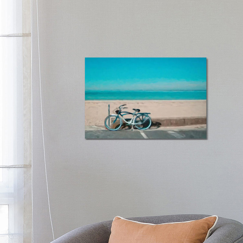 Bike To The Beach - Wrapped Canvas Print, 66.04 cm H x 45.72 cm W x 1.91 cm D