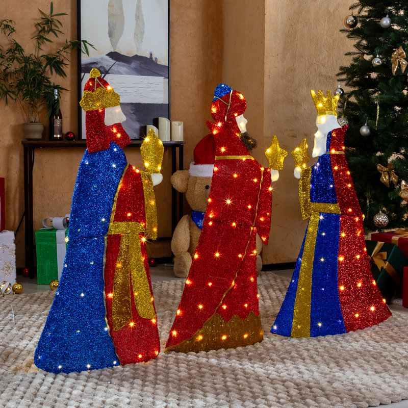 Décoration d'extérieur 42 "Three Wisemen Chirstmas Lighted 42"
