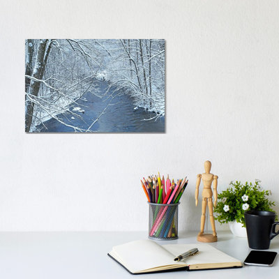 Fresh Snow On The Mecan River by Brian Wolf - Wrapped Canvas Print