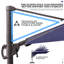 128' X 128' Square Cantilever Umbrella with Weighted Base-105033679