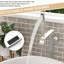 Robinet de baignoire fixé au sol en nickel brossé, double réglage de la température, technologie Splash, nickel facile à installer avec rotation du bec à 360 °, noyau rouille, douche à main incluse