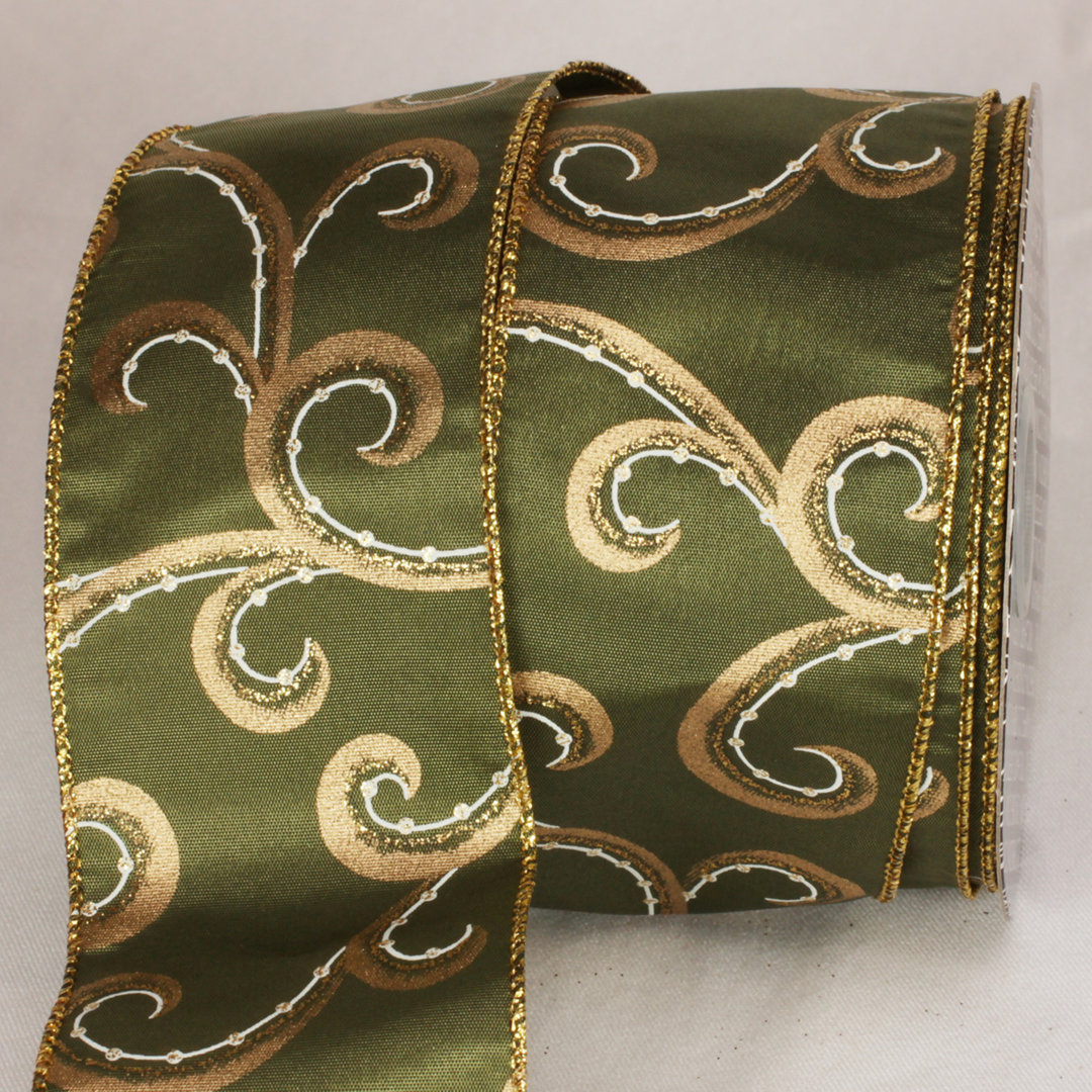 0.12'' Fabric Ribbon The Holiday Aisle® 