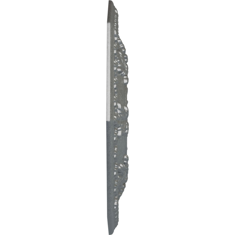 Médaillon de plafond Endurathane Nottingham, DO 18 po x P 3 1/2 po x P 1 1/2 po (convient aux auvents jusqu'à 4 5/8 po), finition platine peinte à la main