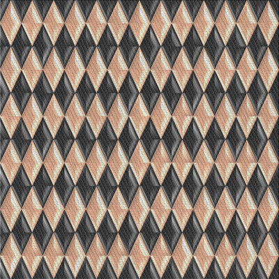 Tapis gris/orange tissé à la machine
