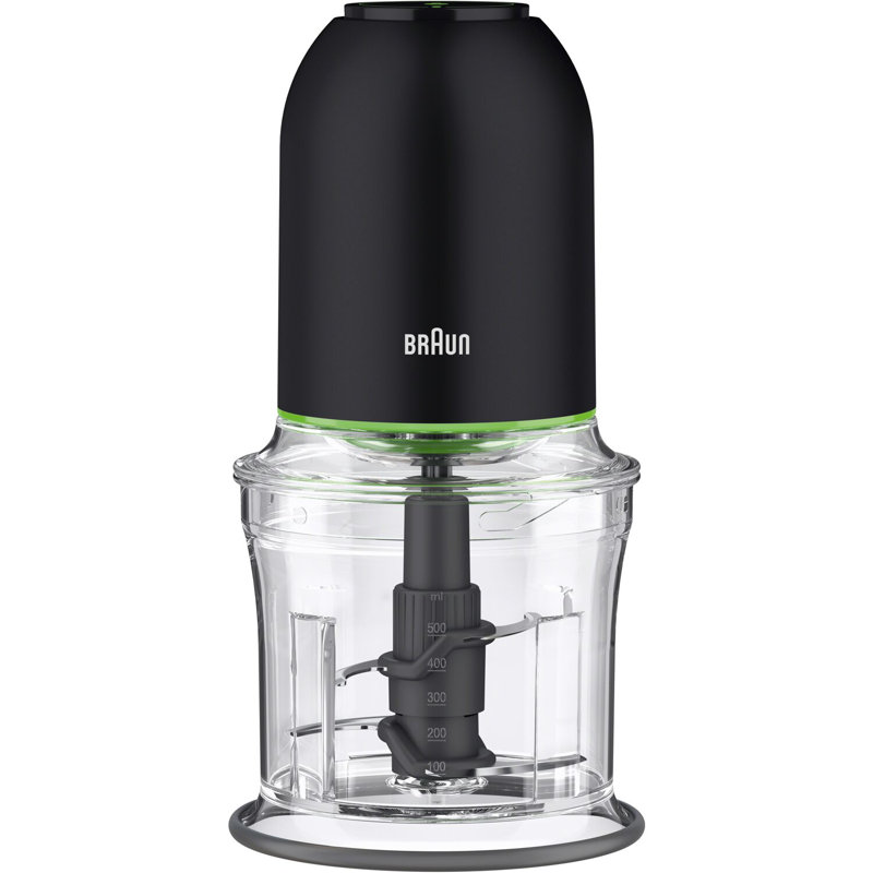 Compact Black and Clear Variable Speed Mini Food Processor