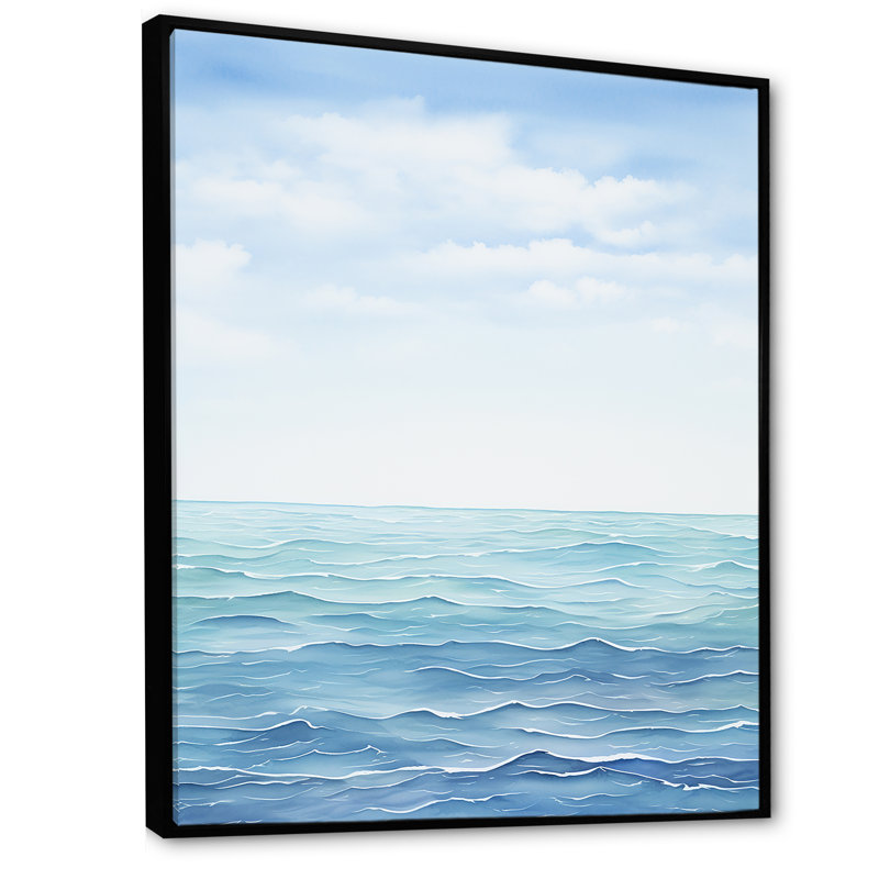 Océan Infinity Dreamscape V, H 40 po x l 30 po x P 1,5 po, Cadre flottant noir