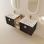 Meuble-lavabo moderne avec lavabo et petites tablettes de rangement