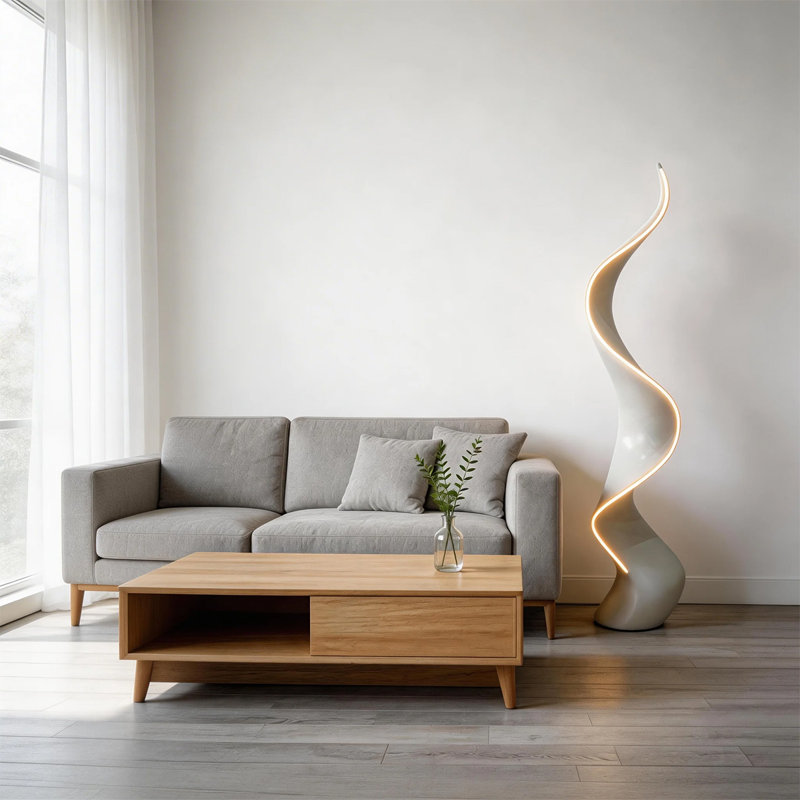 Lampes sur pied en plastique blanc
