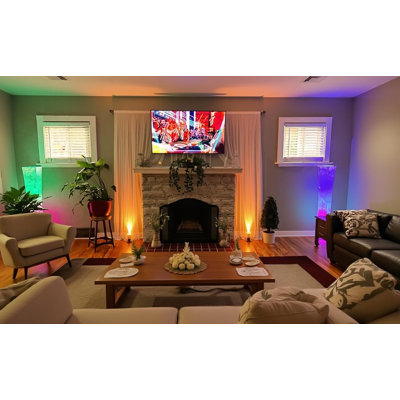Smart Floor Lamp With Alexa & Music Sync - RGB+CCT Color Changing Standing Lamp With Remote, 16 Million Colors & 3600LM For Bedroom Living Room, Modern LED Corner Lamp