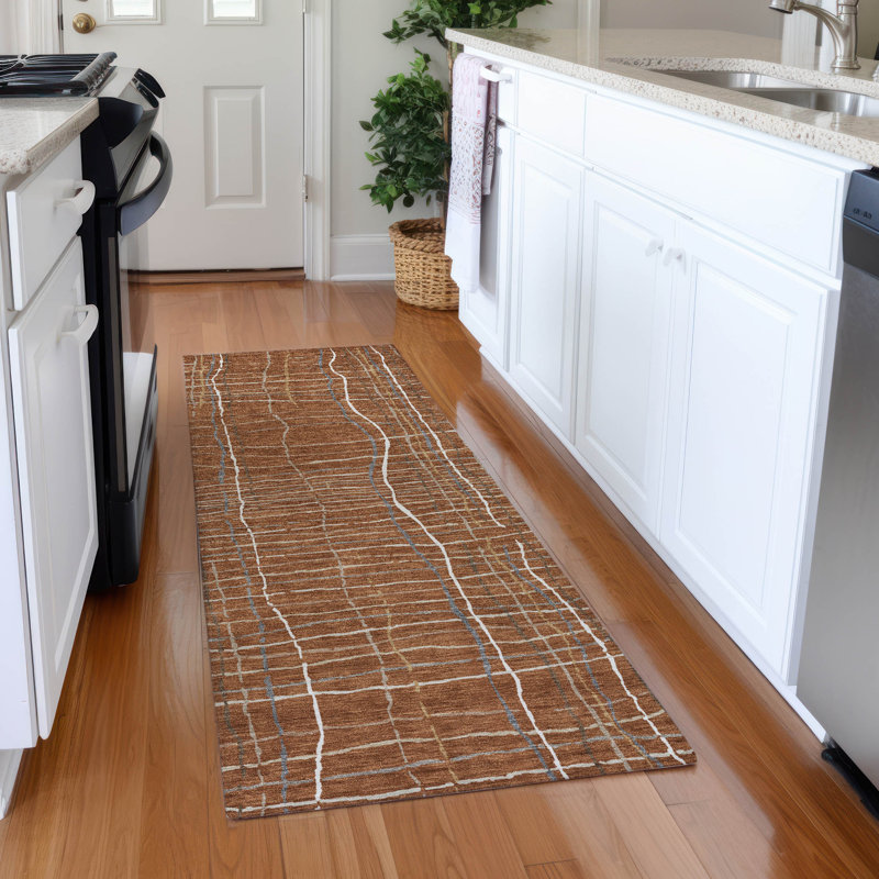 Tapis intérieur / extérieur lavable à la machine Chayden ACN998, Tapis de couloir 2 pi 3 po x 7 pi 6 po