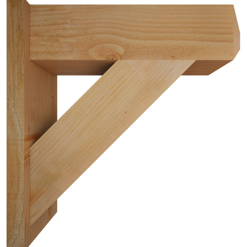 Artisan traditionnel en bois rustique, Sapin Douglas de 8 po (sciage brut), P 26 po x H 26 po