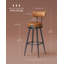 Upholstered Counter Stool with Metal Frame-1253715539