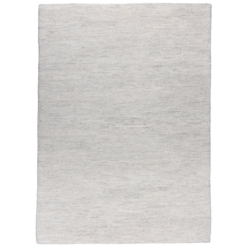 Pinero Solid Colour Wool Hand Woven Area Rug, Rectangle 70 x 140cm