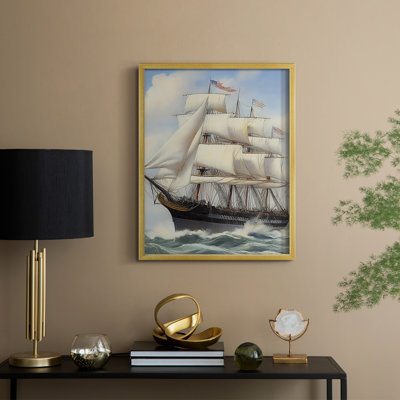 NAUTICAL Series LX, reproduction encadrée - bois massif