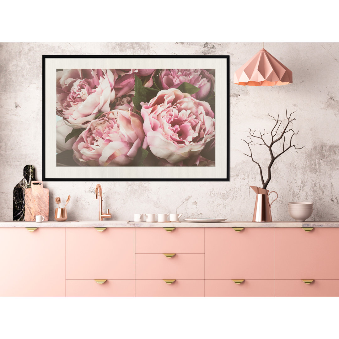 Gerahmter Fotodruck Pastel Peonies