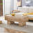Modern Simple Light Wood Texture MDF Coffee Table - 43.3"X21.6"X17.2" Practical Model.Making It An Ideal Addition To Any Living Room Or Apartment.W1151P295247 (Only Including Table)
