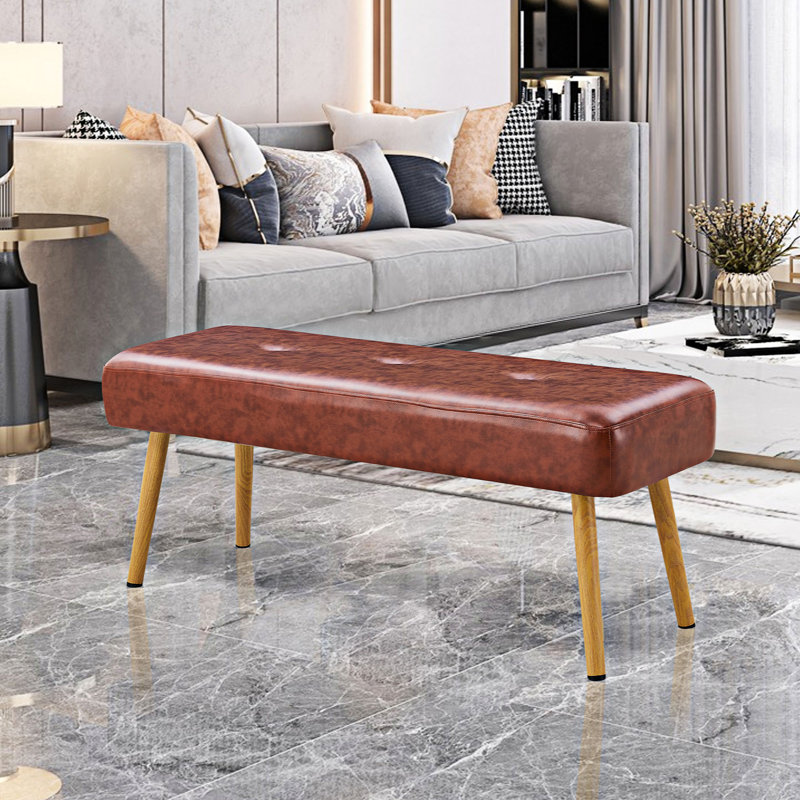 Cirilla Faux Leather Upholstered Bench