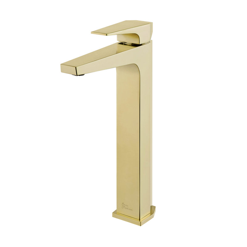 Voltaire Single Hole, Single-Handle, High Arc Bathroom Faucet, Brushed Gold