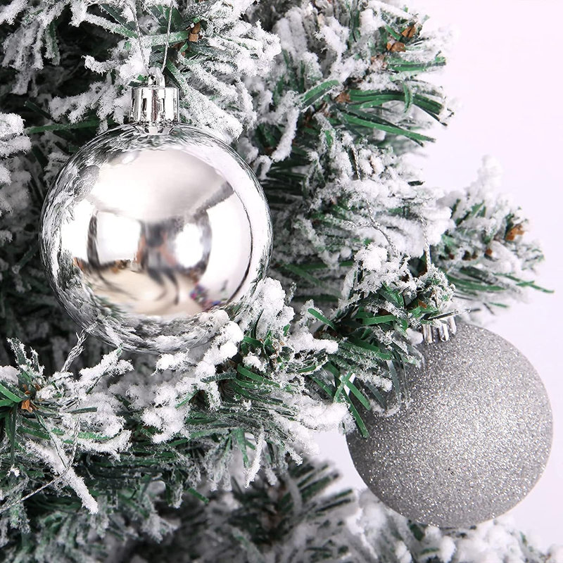 5cm Polyvinyl Chloride (PVC) Bauble, Silver