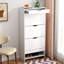 Armoire de rangement à chaussures en bois aggloméré à 3 niveaux-211317260