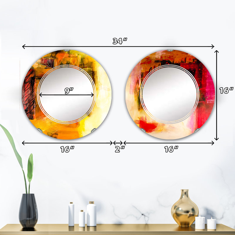 Ensemble de 2 miroirs sans cadre