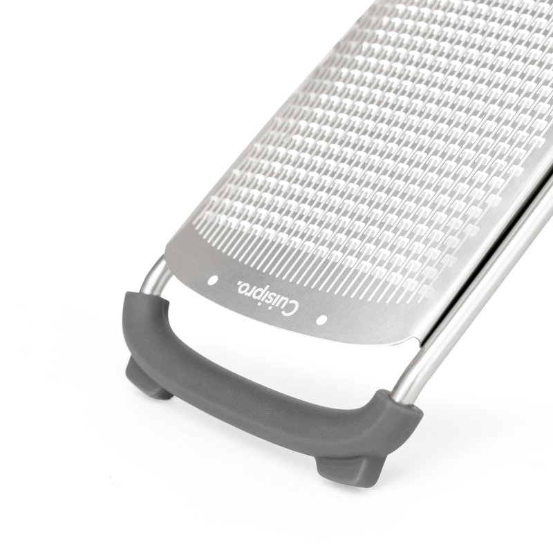 Cuisipro Folding Grater, Large 4mm Coarse Blade, Stainless Steel, Surface Glide Technology, Non-Slip, Perfect for Spices, Citrus Fruits and Hard Cheese