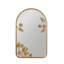 Miroir mural arqué en métal doré H 25,75 po
