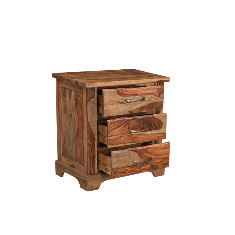 Table de chevet en bois massif Chaliyah