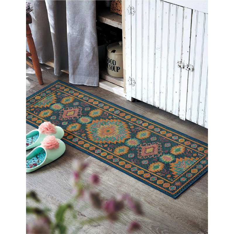 Tapis d'intérieur / extérieur en polypropylène tissé à la machine Gralf, Tapis de couloir 2 pi x 6 pi 1 po