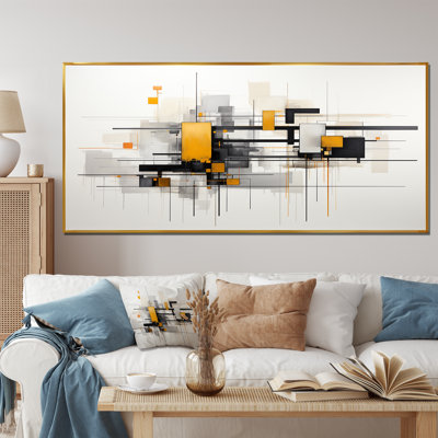Yellow Cityscape Journey Ensemble I - Abstract Collages Wall Art