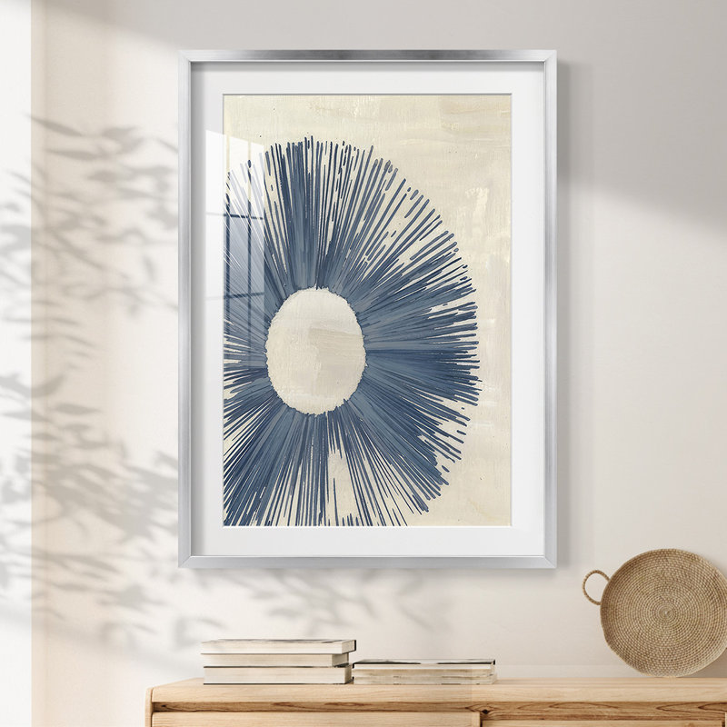 Blue Burst II - impression encadrée, Argent argent, H 25,5 po x l 17,5 po