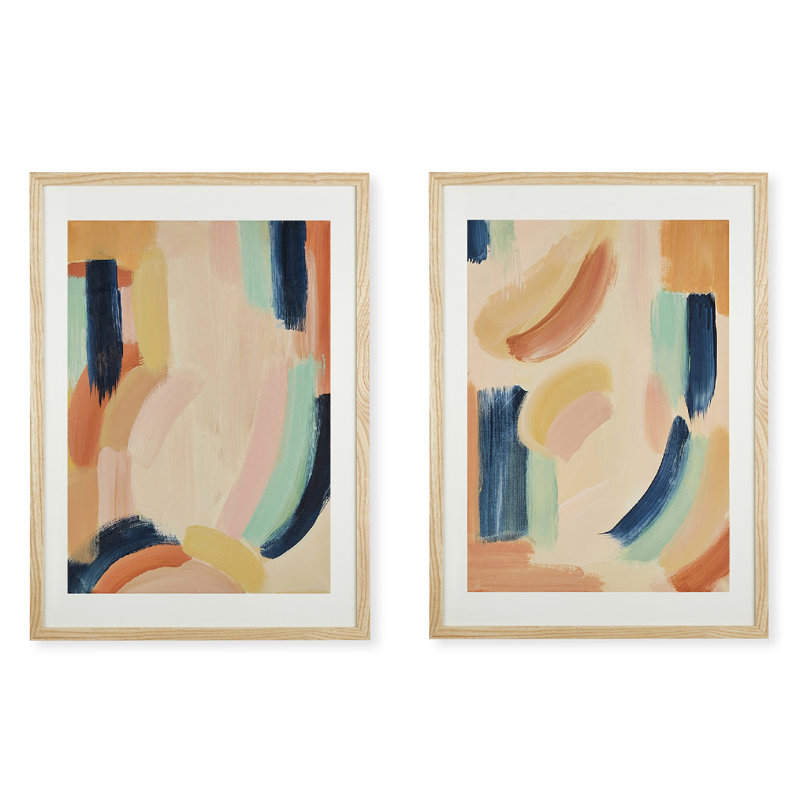 The Rachael Duo - 2 Piece Single Picture Frame Art Prints Set, Antique Gold, 56cm H x 41cm W x 2cm D