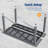  7 PCS Outdoor Dining Set with Umbrella Hole, HIPS All Weather Patio Table and 6 Chairs, Ergonomic Seats for Patio, Yard, Poolside-1648088945