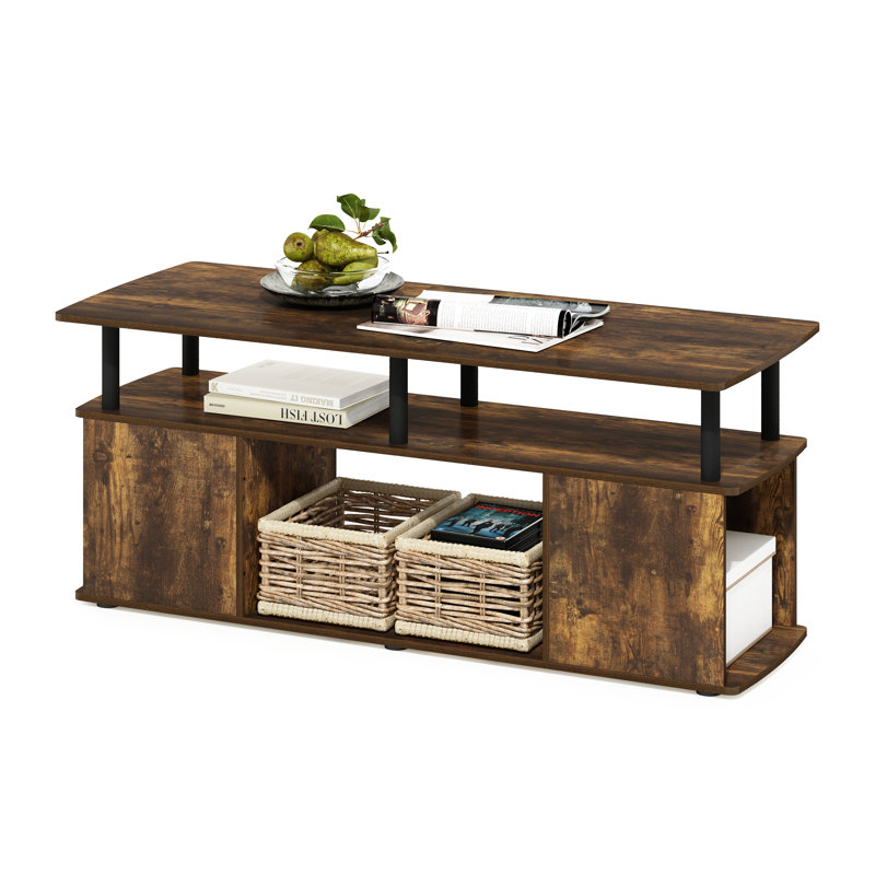 Bozil Coffee Table with Storage, Amber Pine